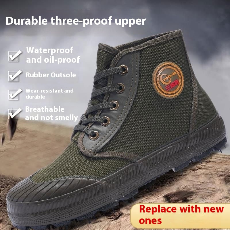 Yellow Glue Outdoor Mountaineering Three-proof Camouflage Shoes