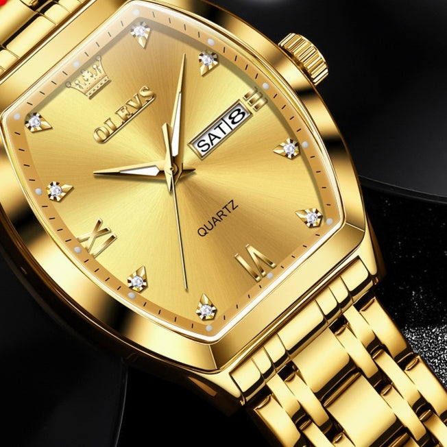 Quartz Barrel-shaped Business Authentic Men's Watch Dujana147