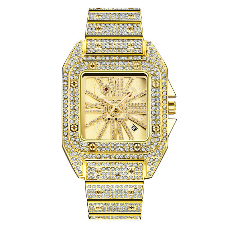 Hip Hop Full Diamond Large Dial Men's Quartz Watch Dujana147