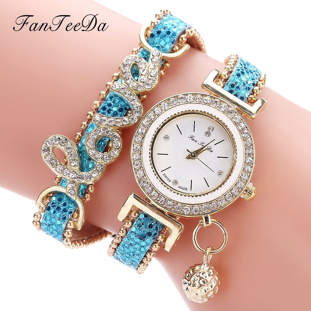 FanTeeDa Brand Women Bracelet Watches Ladies Watch Rhinestones Clock Womens Fashion Dress Wristwatch Relogio Feminino Gift Dujana147