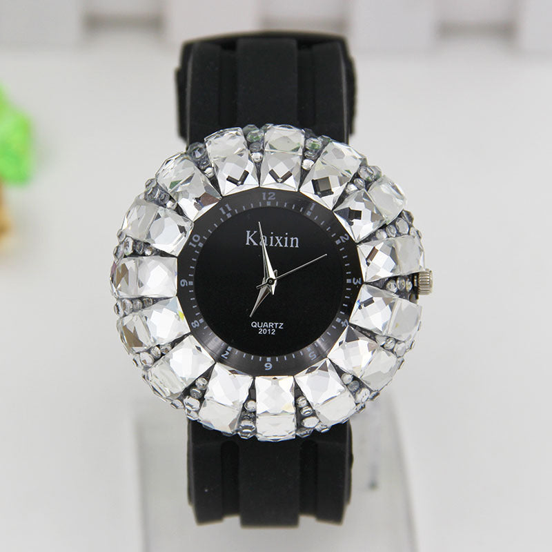 Trendy Gypsophila Big Dial Full Diamond Watch Dujana147