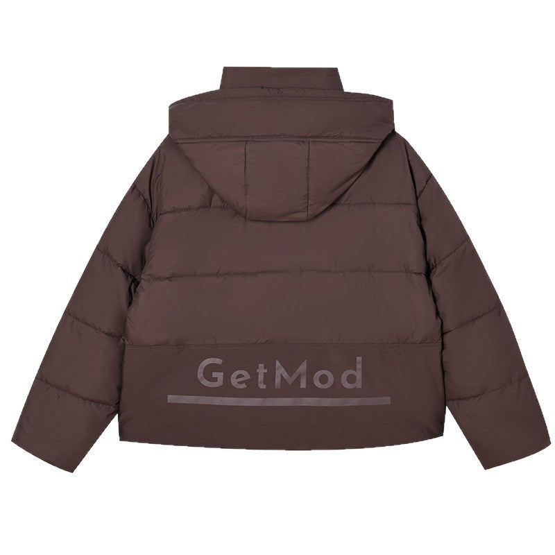 Letter Printing Stitching Loose Cotton-padded Clothes