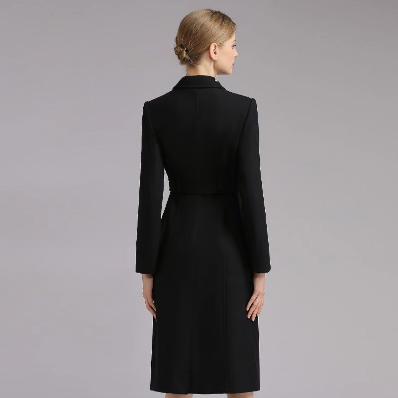Wool Mid-length Hotel Front Stage Work Wear Clothes Coat
