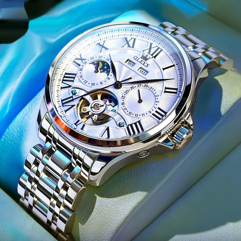 Automatic Mechanical Watch Business Simplicity Double Calendar Men's Watch Men's Watch Dujana147