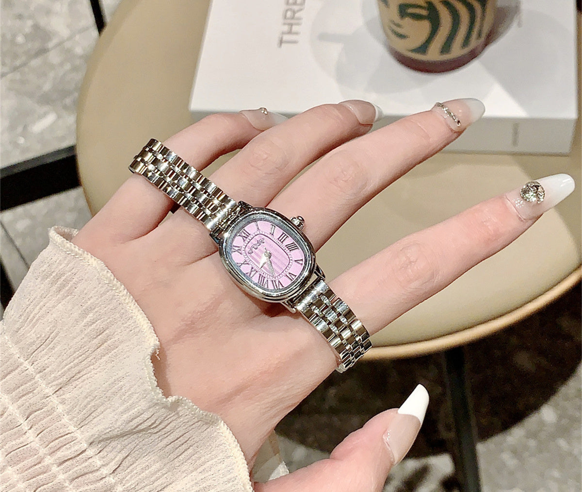 Niche Roman Scale Steel Watch Female Dujana147