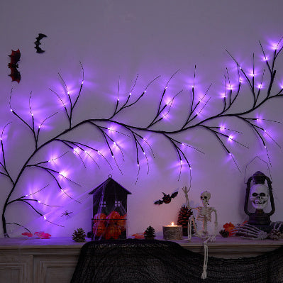 Halloween Decoration Rattan Lamp LED Artificial Tree Lights Dujana147