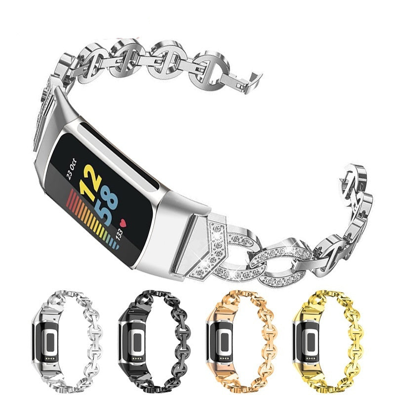 Creative All-match VO Full Diamond Metal Stainless Steel Strap Dujana147