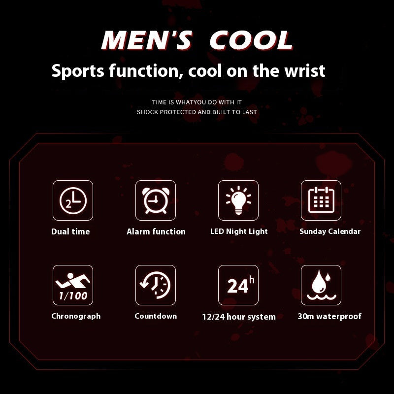 Electronic Watch Multifunctional Children Men's Watch Dujana147