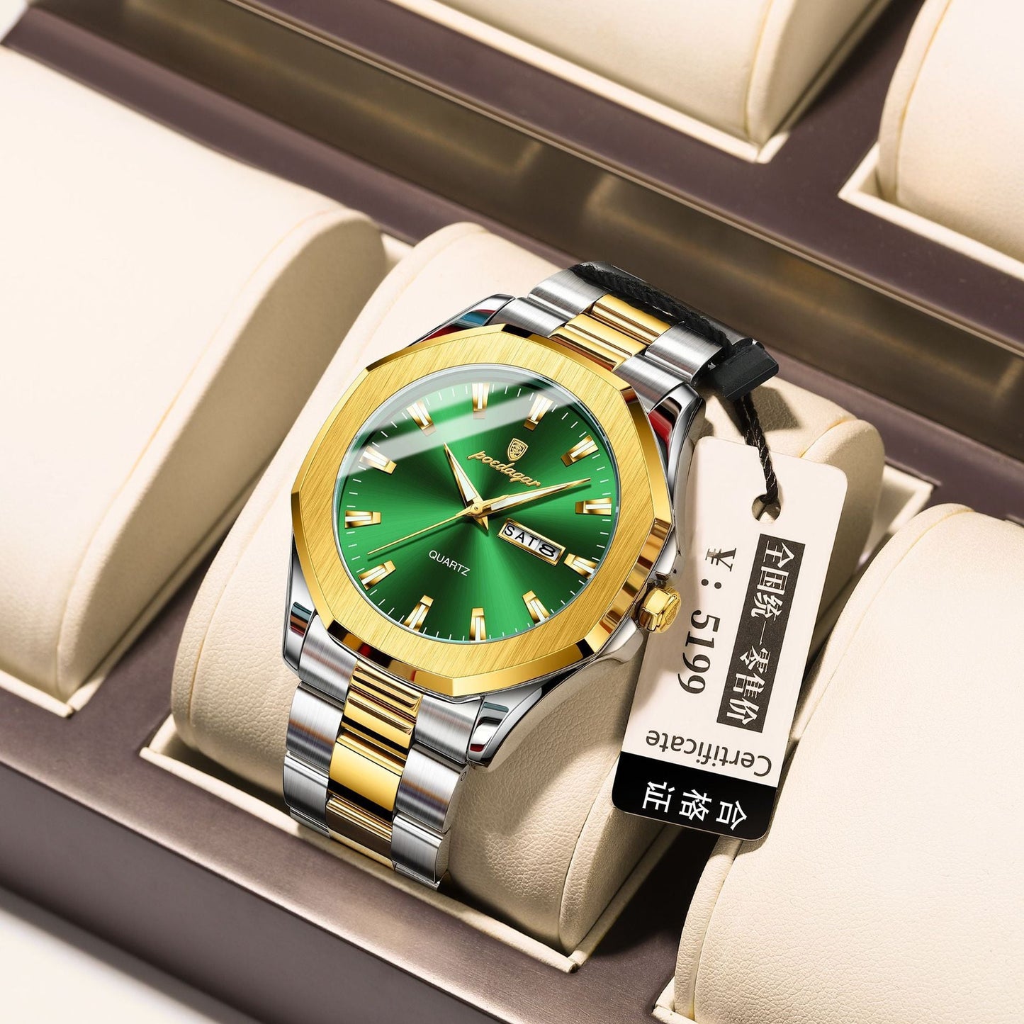 Men's Steel Strap Quartz Watch Dujana147