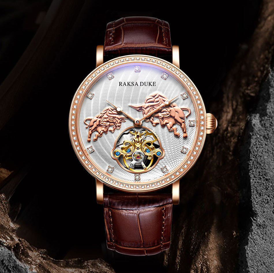 Diamond-embedded Commemorative Watch Waterproof Famous Watch Mechanical Watch Watch Dujana147