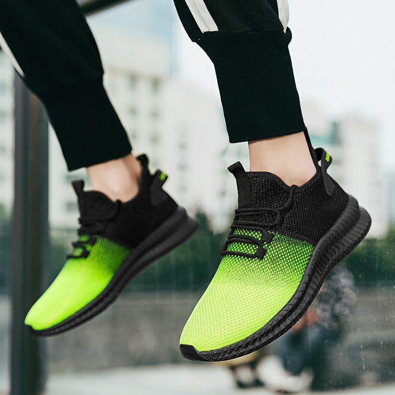 Fashion Low Top Gradient Color Mesh Casual Sneakers