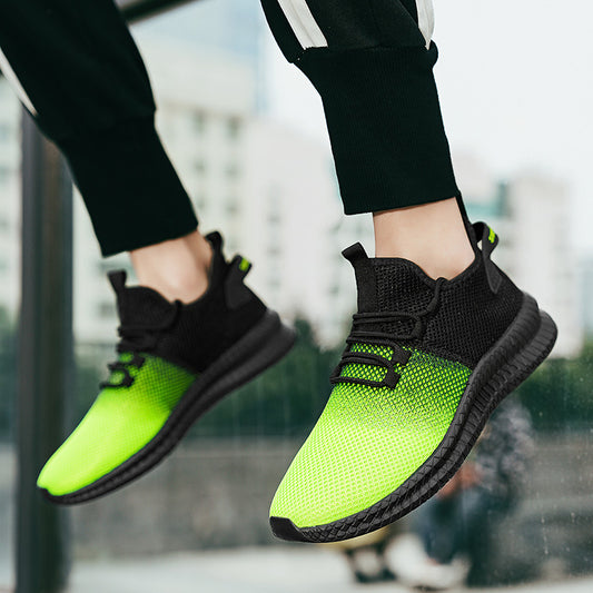 Fashion Low Top Gradient Color Mesh Casual Sneakers