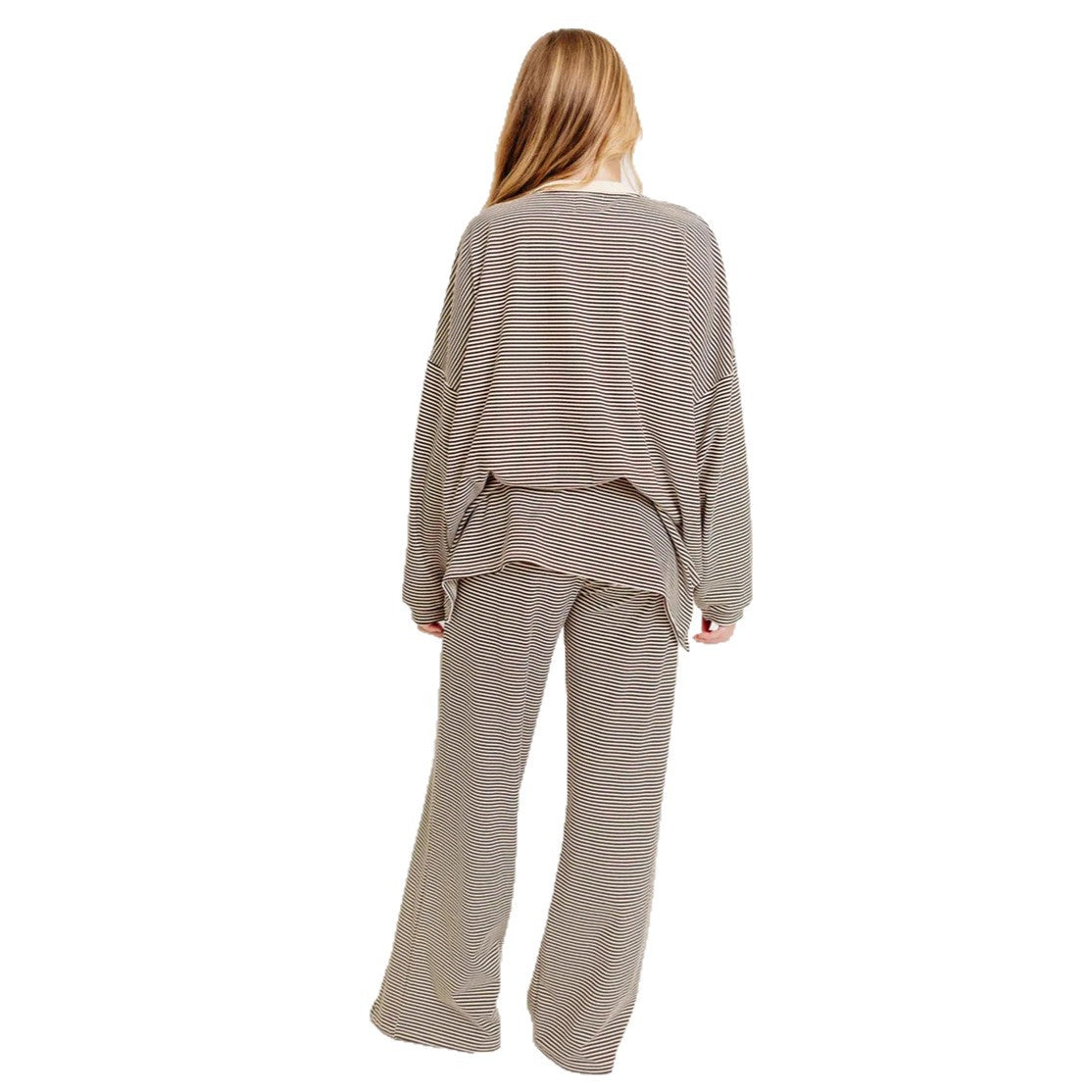 Striped Casual Home Clothes Pajamas Set