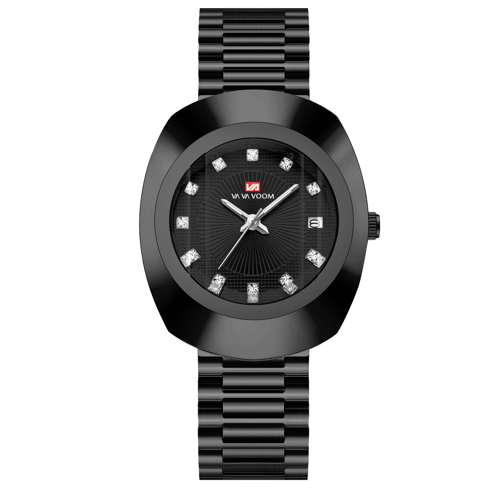 Couple Quartz Watch Yellow Gold Diamond Waterproof Steel Belt Watch Dujana147