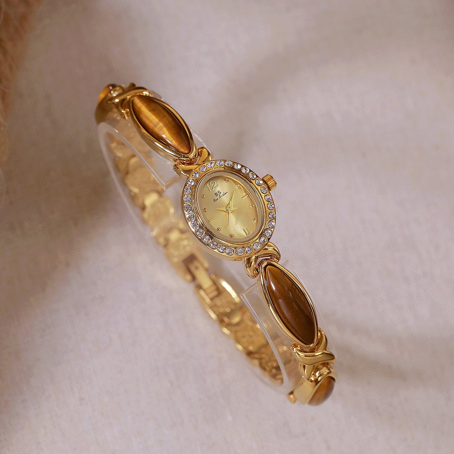 New Arrival Hot Sale Natural Tigereye Maillard Mid-ancient Chain Watch Dujana147