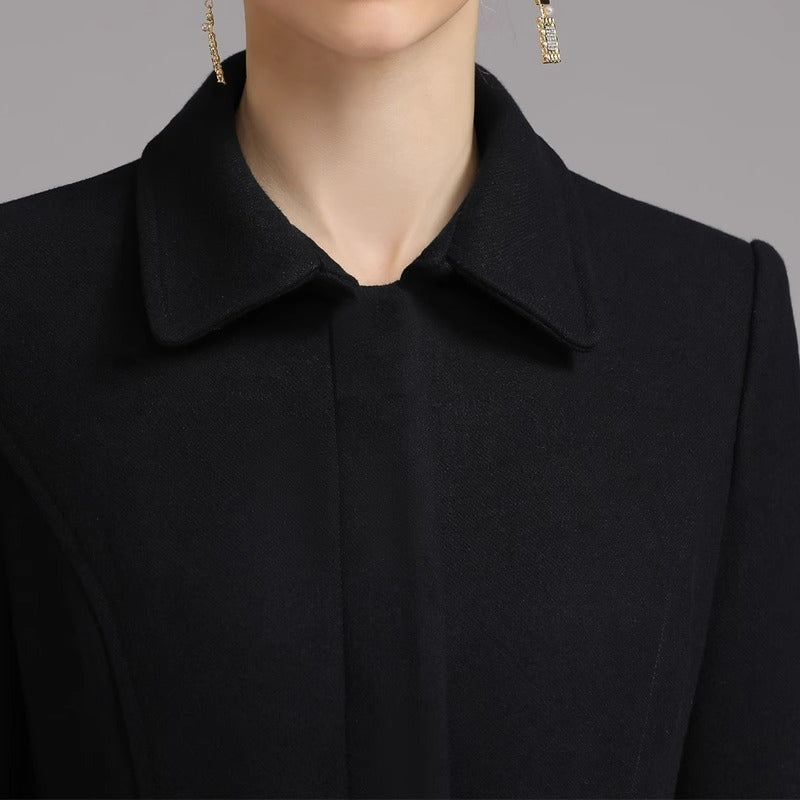 Wool Mid-length Hotel Front Stage Work Wear Clothes Coat