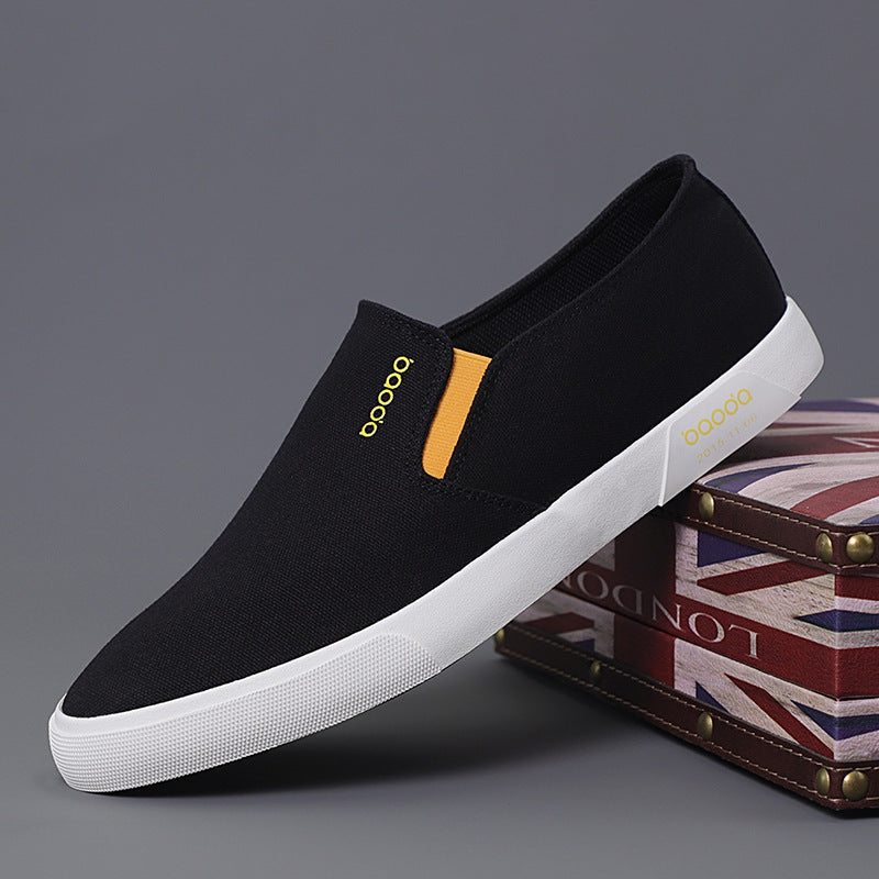 Men's Slip-on Canvas Shoes Classic All-match Soft Board Shoes