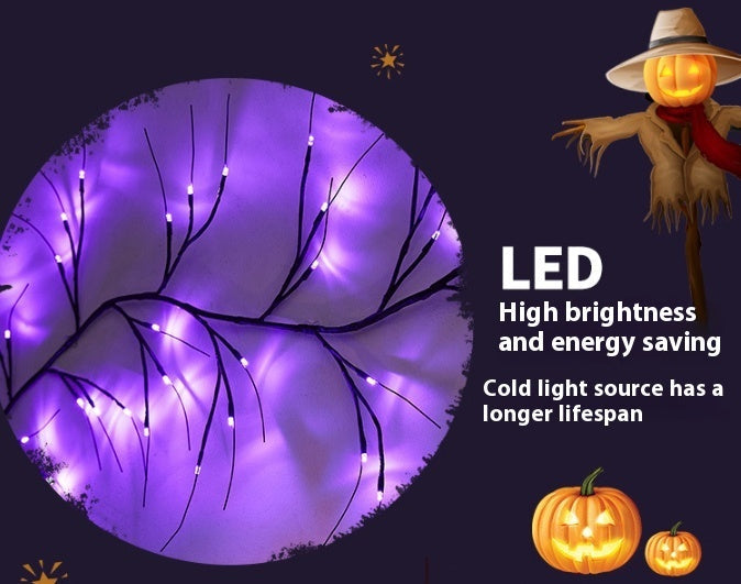 Halloween Decoration Rattan Lamp LED Artificial Tree Lights Dujana147