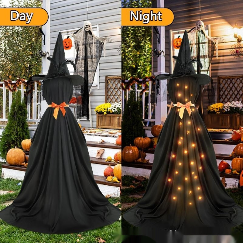LED Luminous Black Ghost With Bowknot Decoration Dujana147