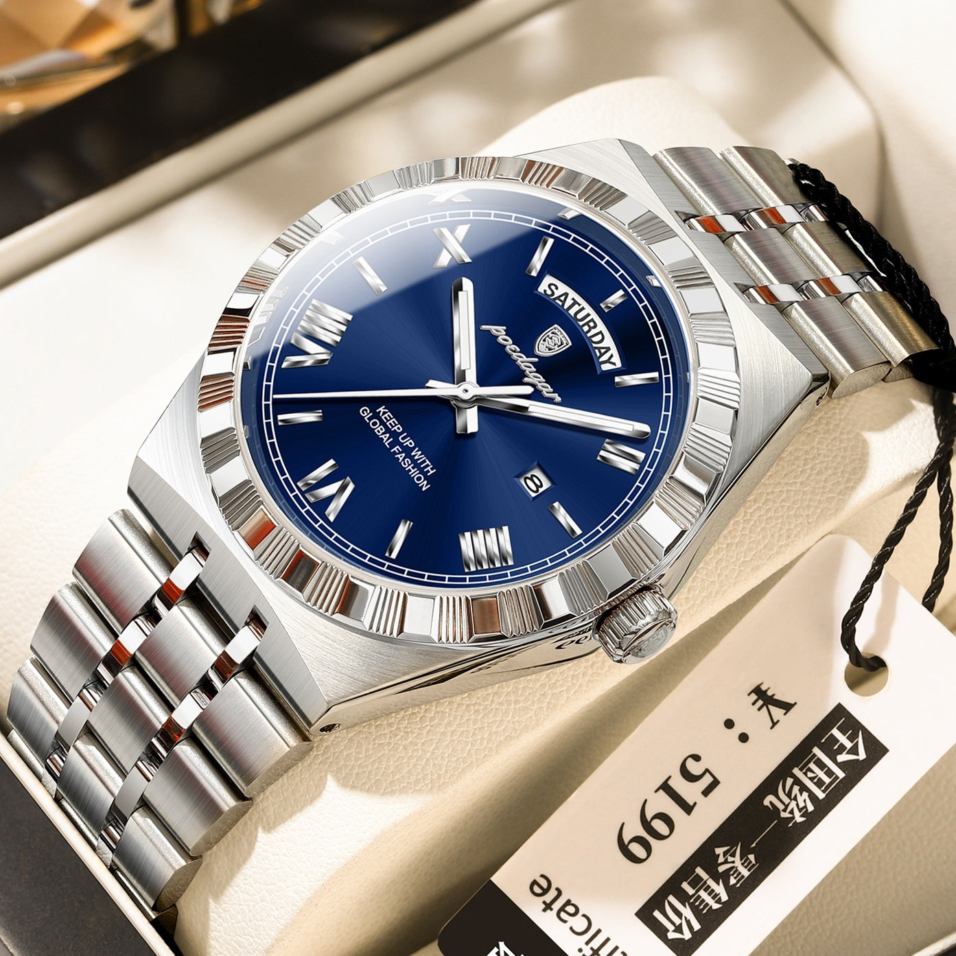 Trendy Men's Night Light Waterproof Watch Dujana147