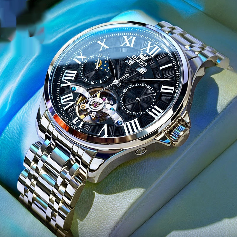 Automatic Mechanical Watch Business Simplicity Double Calendar Men's Watch Men's Watch Dujana147