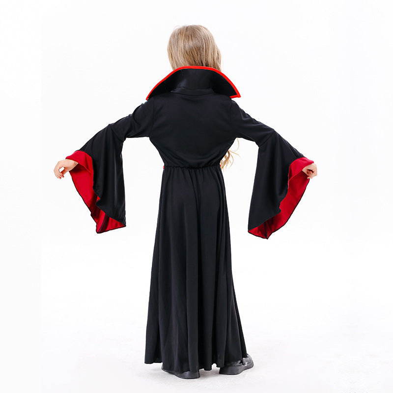 Halloween Cos Witch Children Black Clothes Horror Girl Party Costumes Dujana147