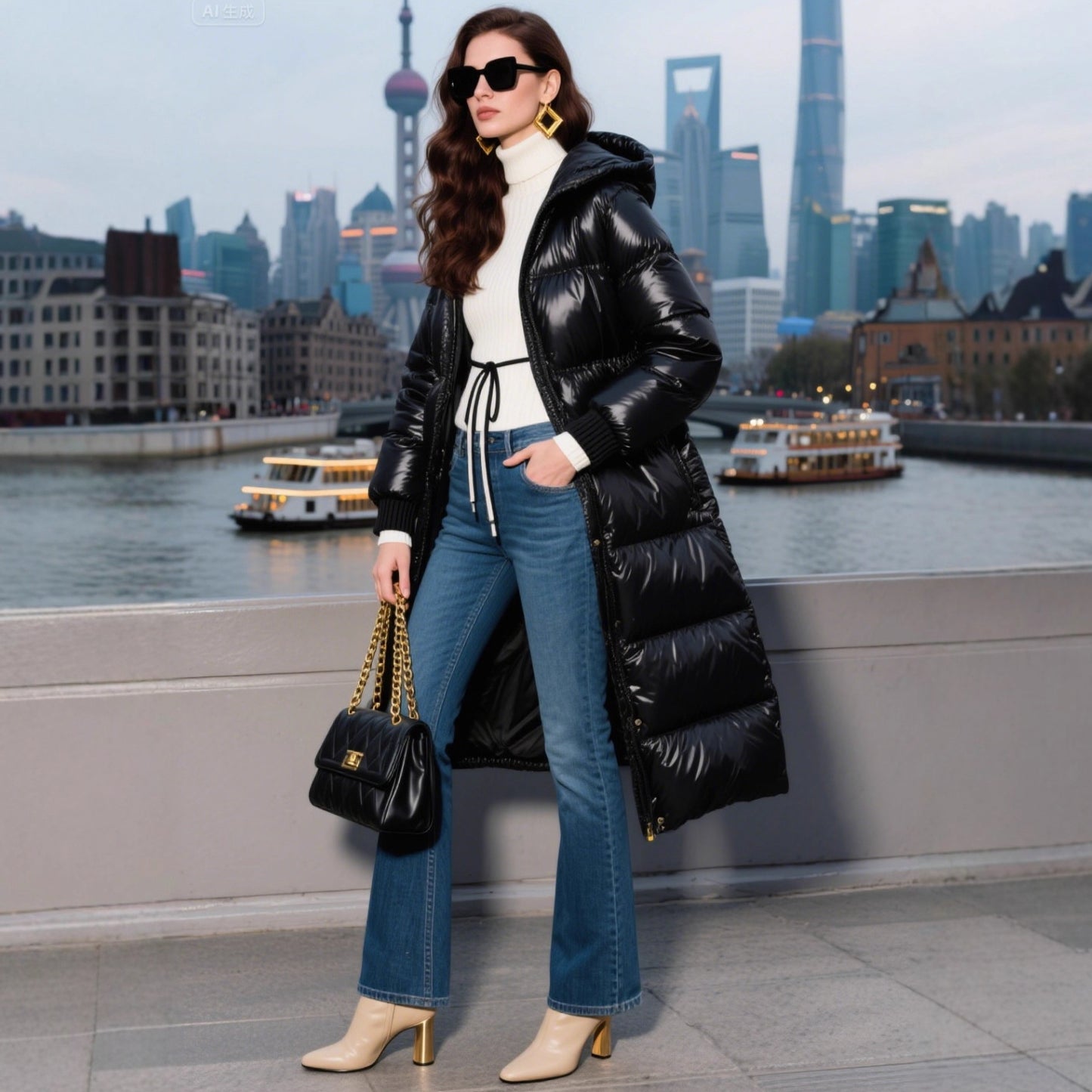 Fashionable Elegant Outdoor Women's Cotton-padded Clothes