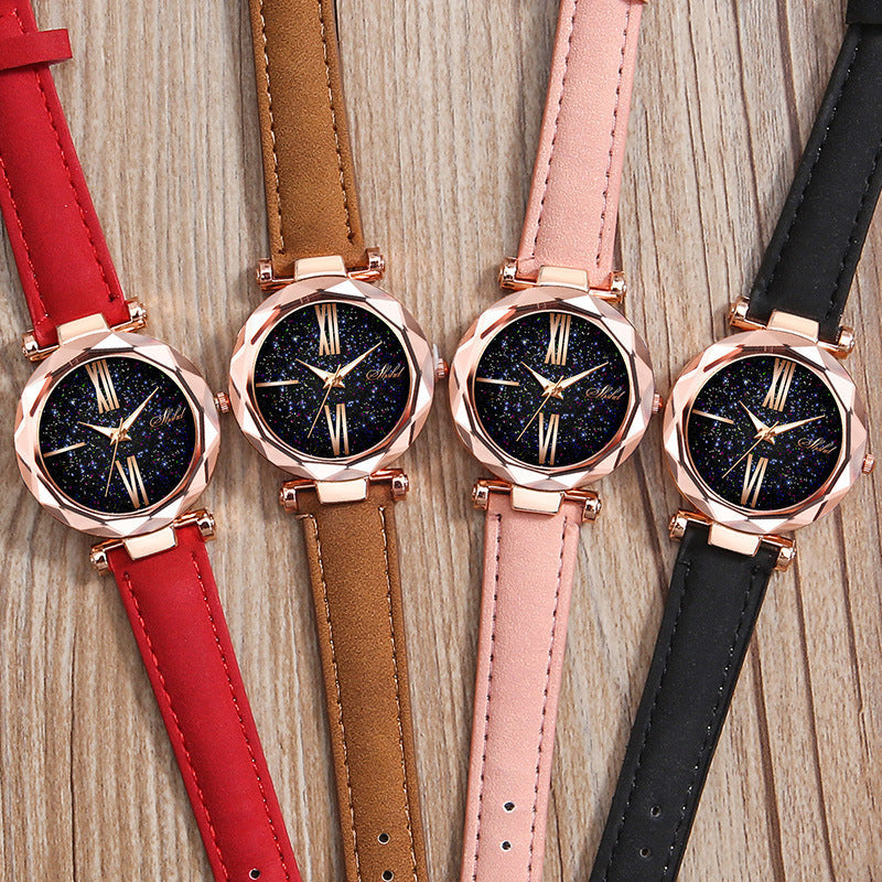 Simple Casual Starry Sky Face Ladies Watch Dujana147