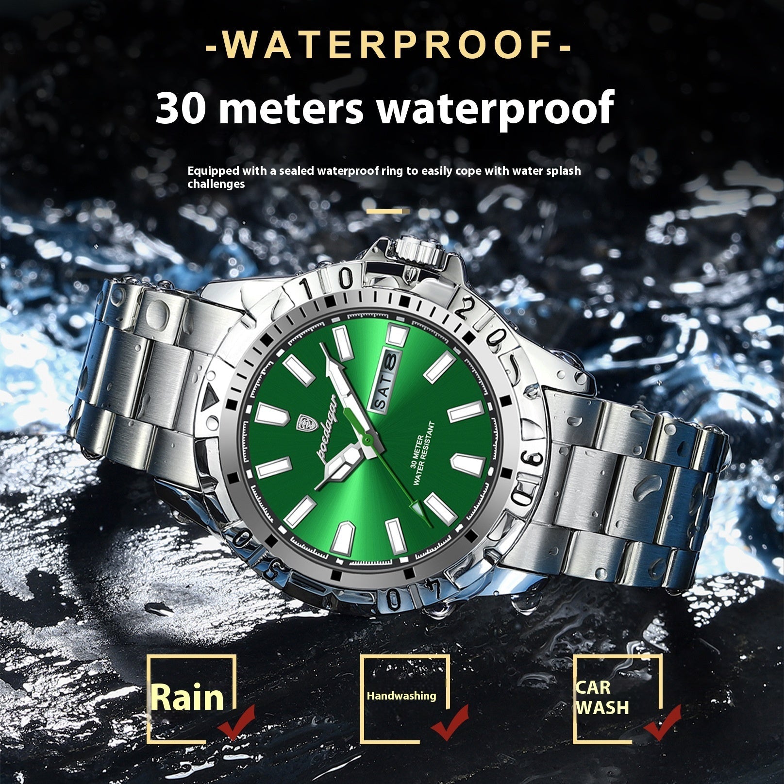 Swiss Brand Waterproof Fashion New Men's Super Strong Luminous Watch Dujana147