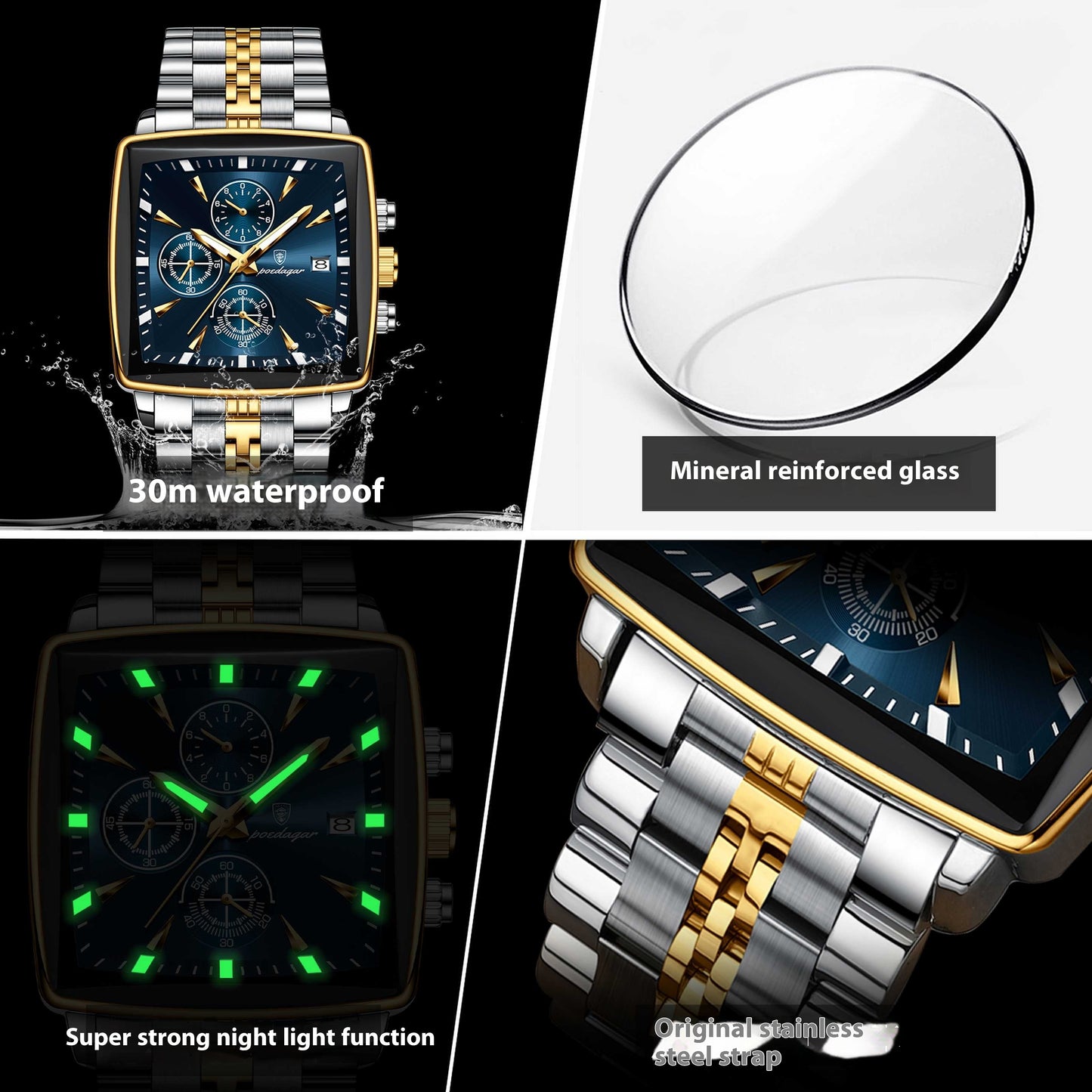 Men's Multi-functional Business Waterproof Fashion Watch Dujana147