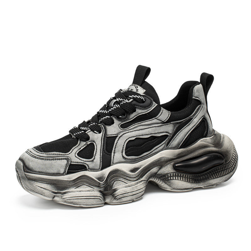 Personalized Brush Color Mesh Casual Height Increasing Men's Sneaker