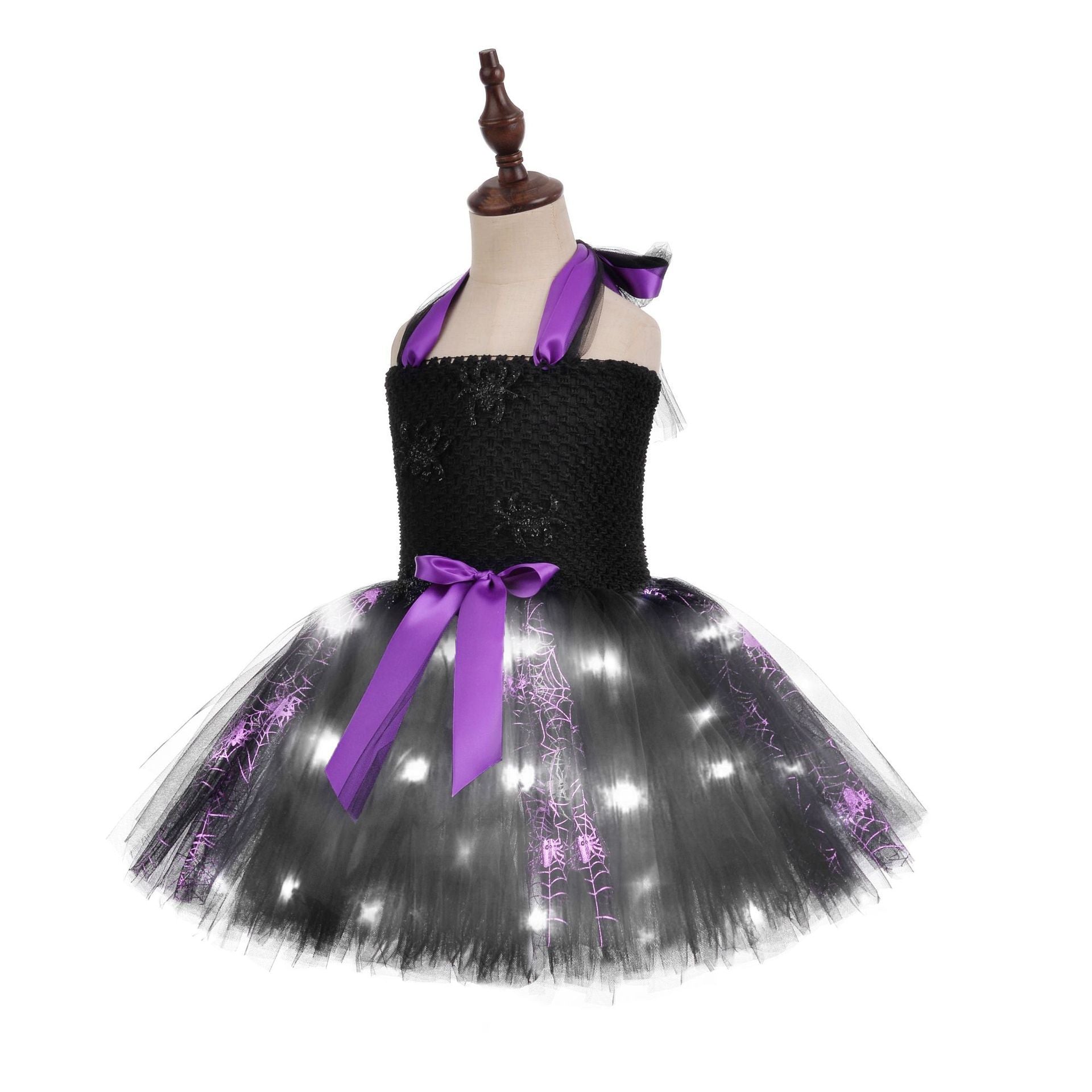 Halloween Children's Spider Pettiskirt Black Performance Skirt Dujana147