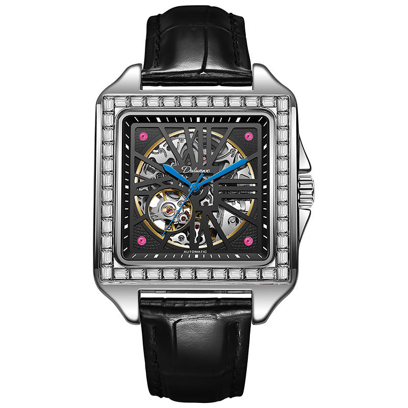 New Square Diamond-studded Design Automatic Watch Dujana147