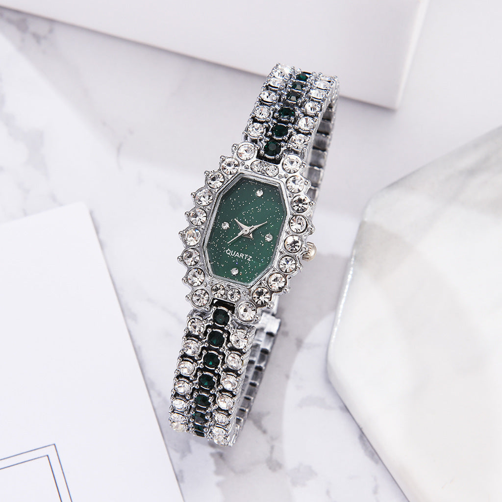 New Ladies Watch Diamond Starry Emerald Fashion Dujana147