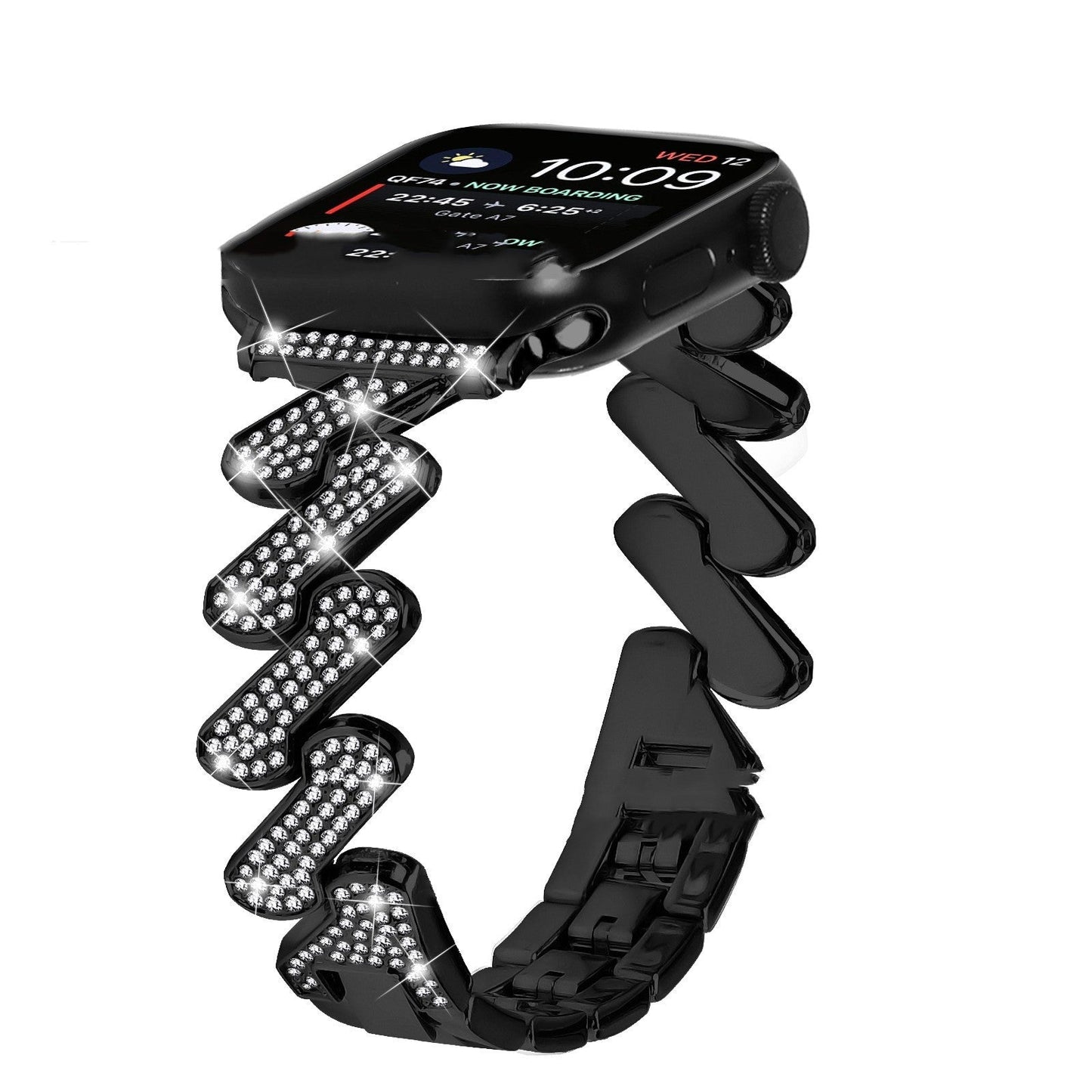 7-word Diamond-embedded Smart Watch Band Dujana147