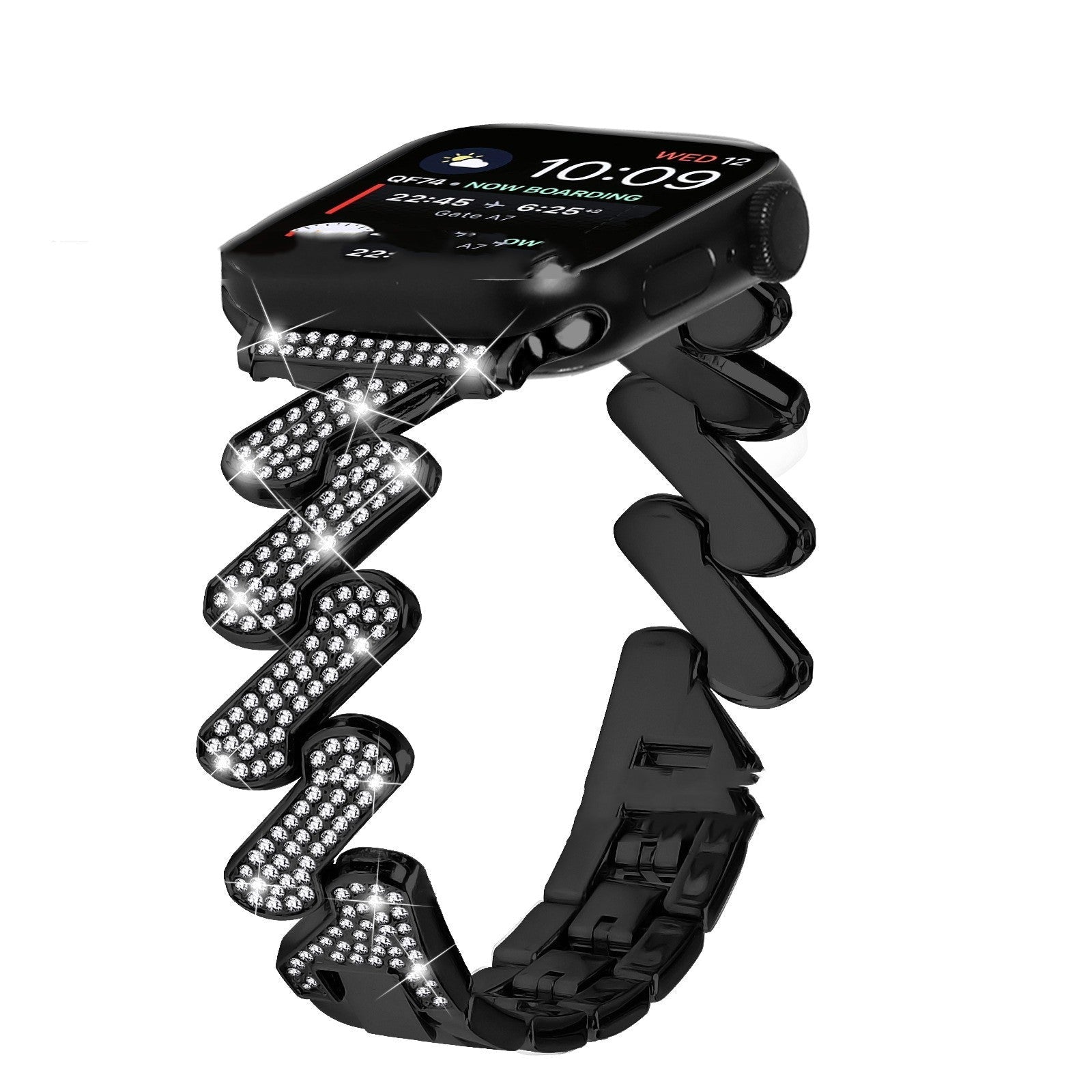 7-word Diamond-embedded Smart Watch Band Dujana147