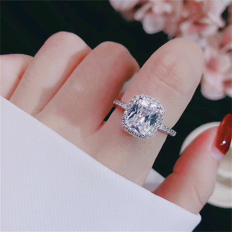 Rings For Women Bridal Wedding Anelli Trendy Jewelry Engagement Ring White Gold Color Anillos Dujana147