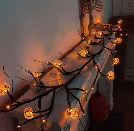 Halloween Decoration Rattan Lamp LED Artificial Tree Lights Dujana147