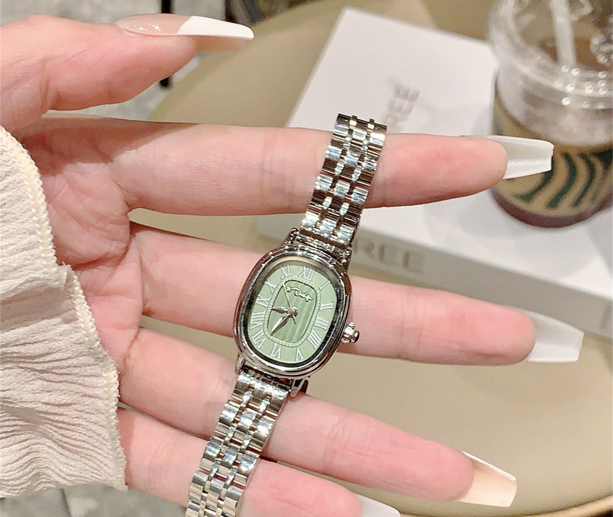 Niche Roman Scale Steel Watch Female Dujana147