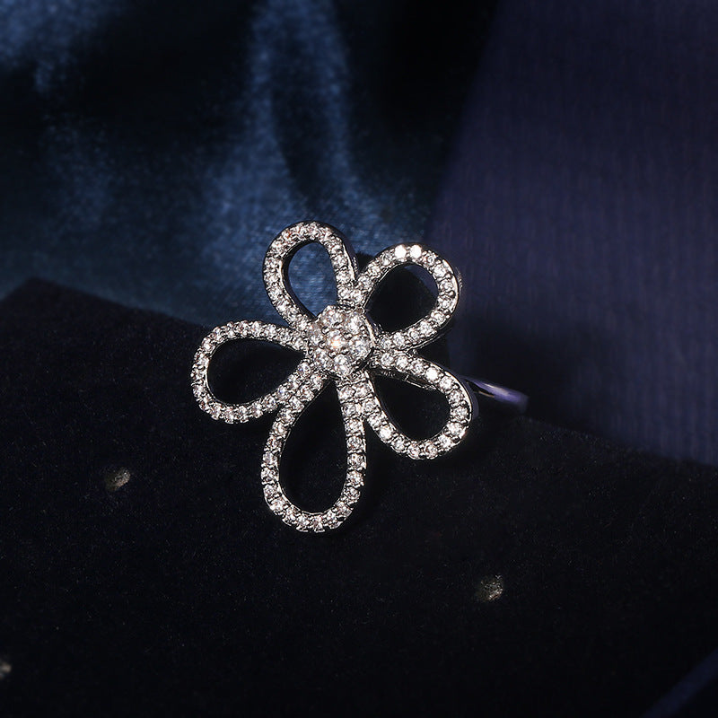 S925 Sterling Silver Five Petal Jewellery Set Dujana147