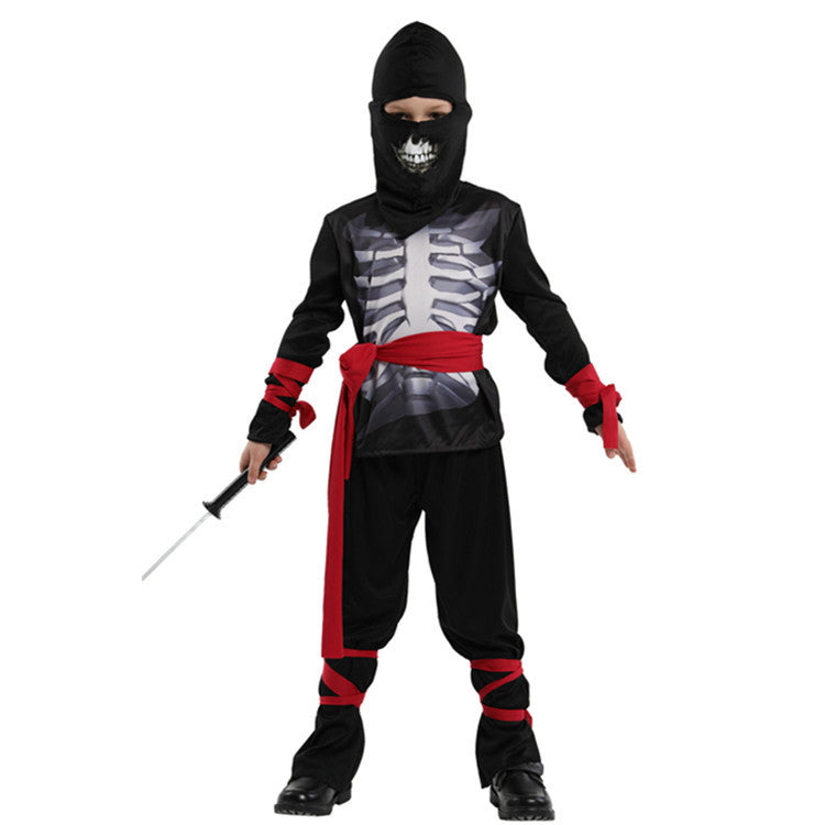 Halloween Children's Little Boy Costume Carnival Costumes Magic Play B- 0192 Skull Dujana147