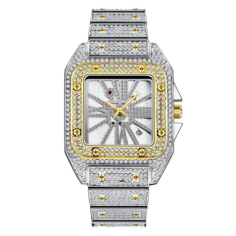 Hip Hop Full Diamond Large Dial Men's Quartz Watch Dujana147