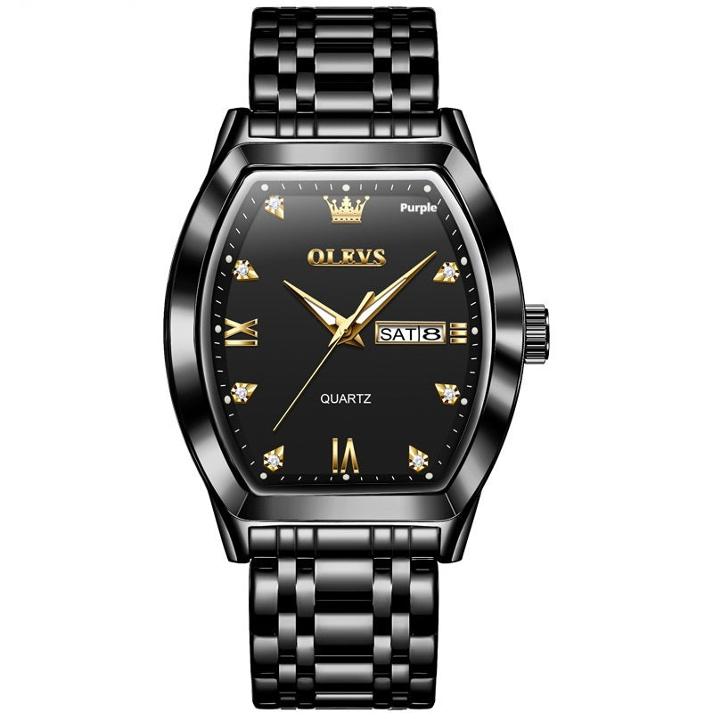 Quartz Barrel-shaped Business Authentic Men's Watch Dujana147