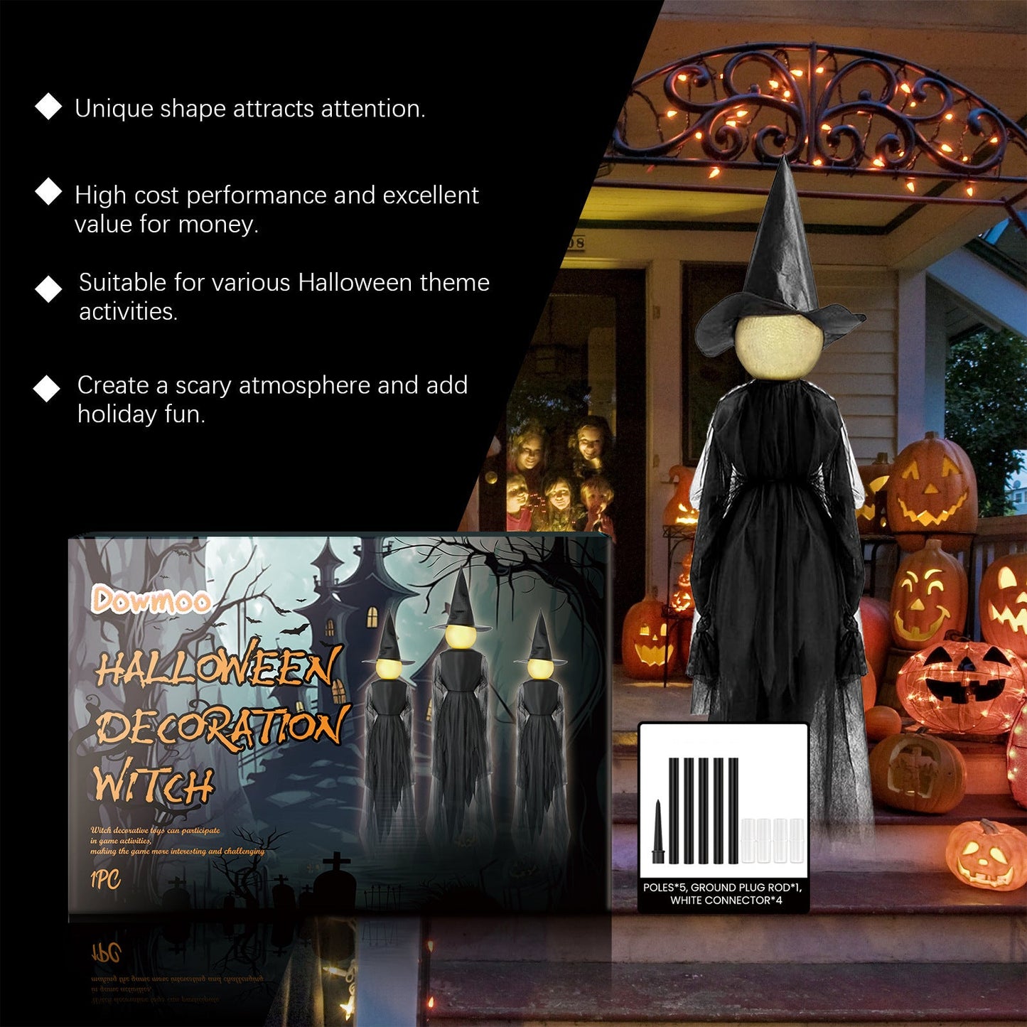 Three Costumes Halloween Witch Decoration Atmosphere Dujana147