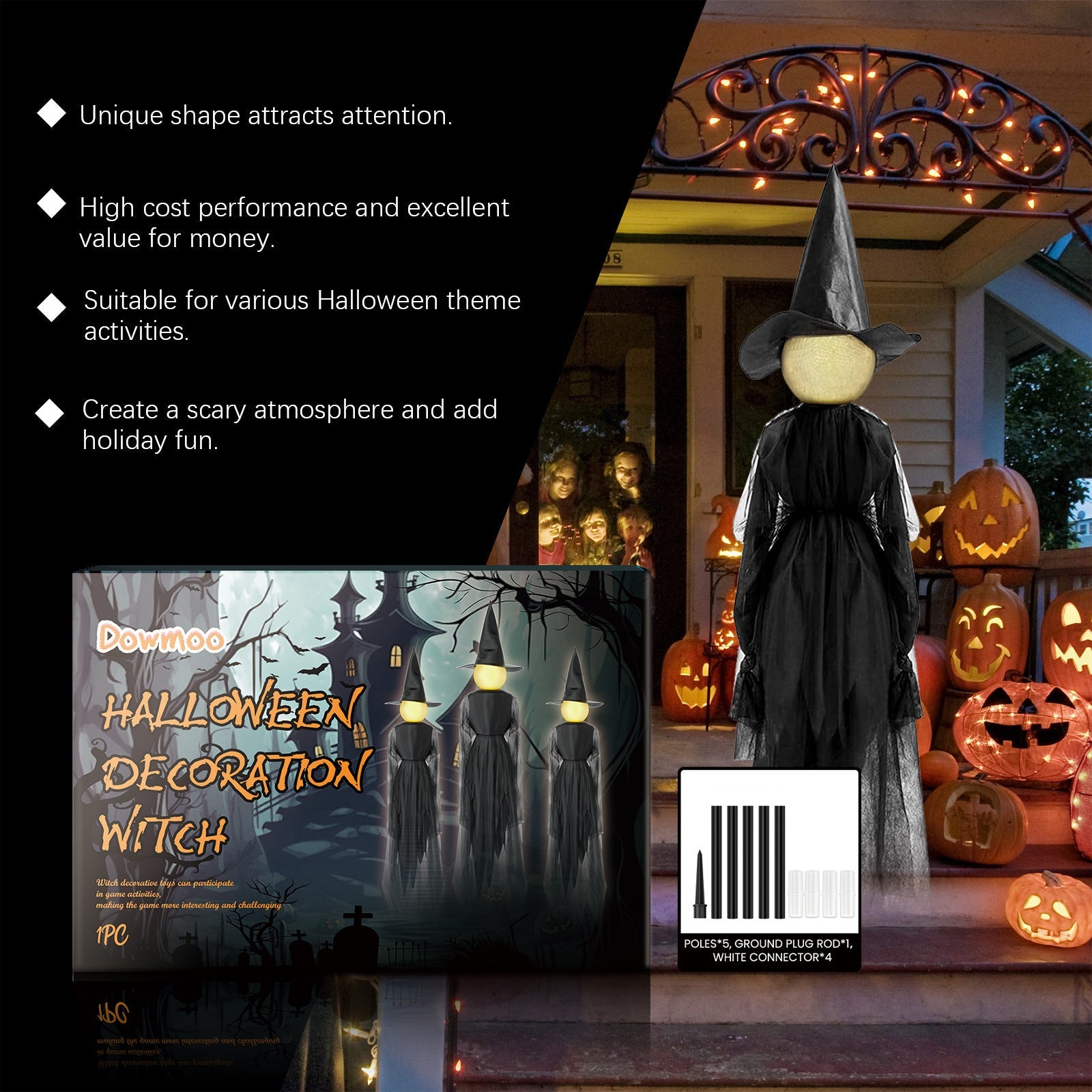 Three Costumes Halloween Witch Decoration Atmosphere Dujana147