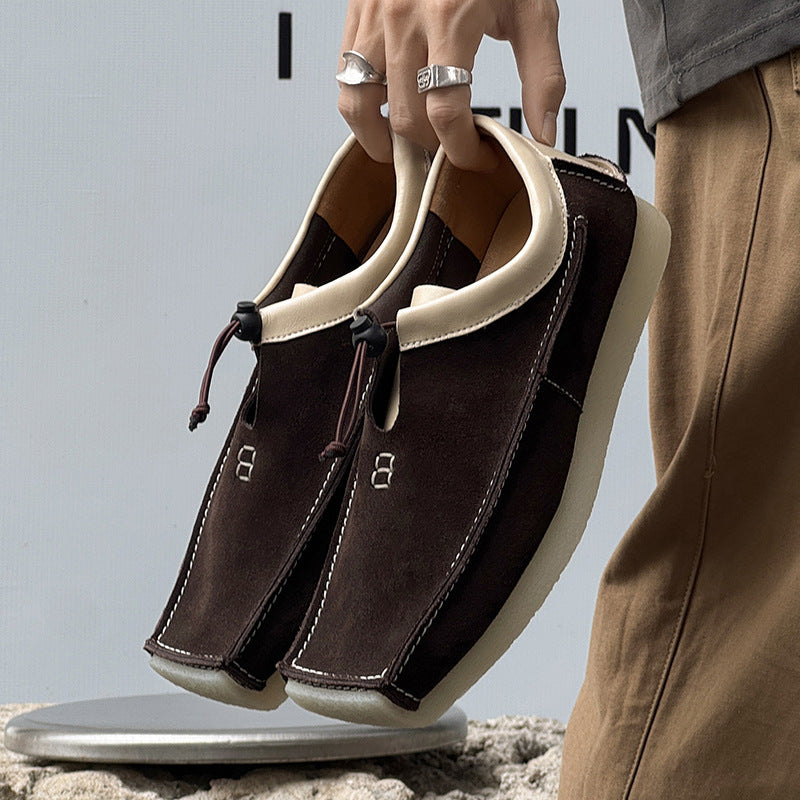 Casual Plus Size High-top Loafers Comfortable To Wear Outside Soft Bottom Lace Up Pumps Dujana147