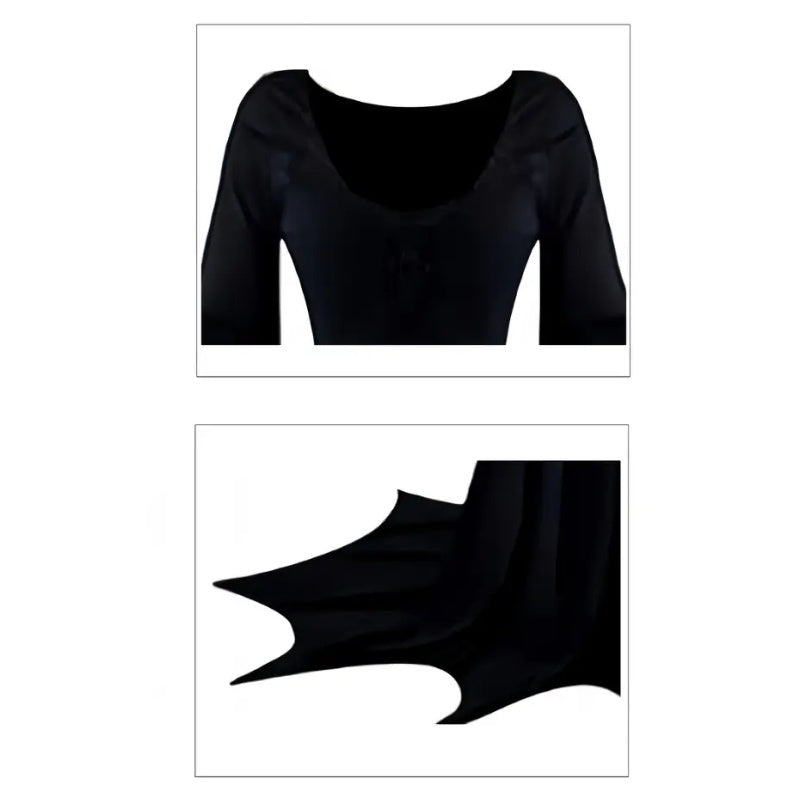 Black Costume Womens Gothic Witch Bat Sleeve Dress Halloween Cosplay Costumes Vintage Carnival Party Outfit Dujana147
