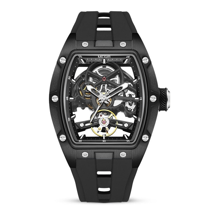Men's Stainless Steel Shell Automatic Hollow Mechanical Watch Dujana147