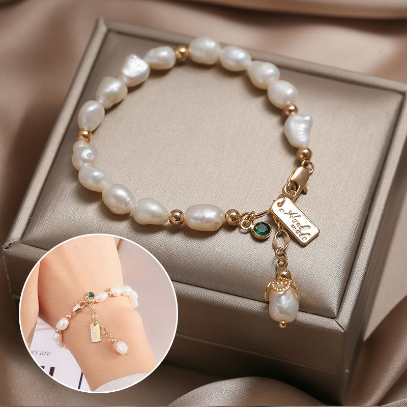 Natural Zircon Pearl Bracelet Ins Fashion Luxury Jewelry Dujana147