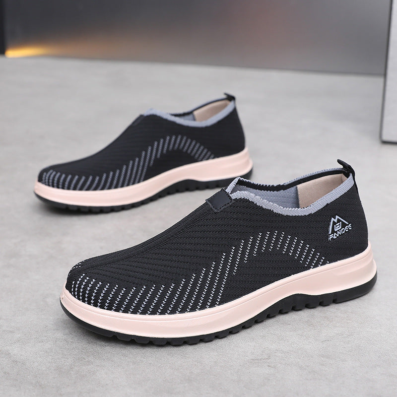 Breathable Soft Bottom Lightweight And Wear-resistant Leisure Sports All-match Slip-on Men's Thin Shoes